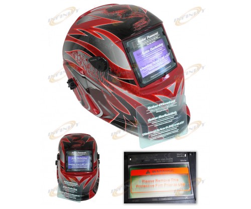 Welding Helmet Darkening Powerweld Black Art W/ Two Protective Film Prior Auto